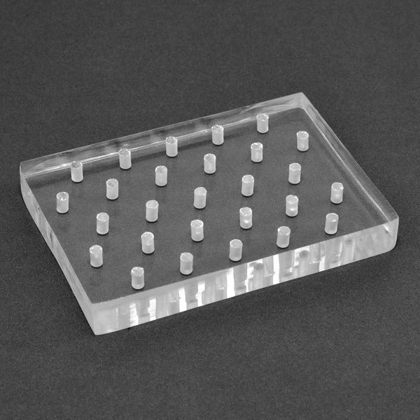 1516A : Clear Plexiglass 27 Hole Bur Blocks with Boxes
