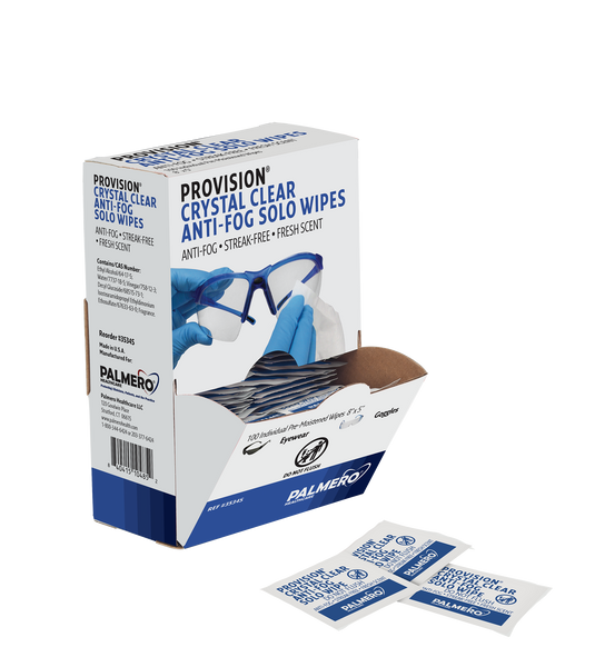 3534S : ProVision® Crystal Clear Anti-Fog Solo Wipes