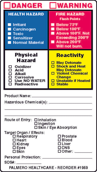 1959 : Hazardous Material Labels