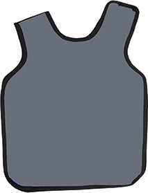 27USMILEY : Cling Shield® Petite/Child Protectall Apron with Neck Collar, Lead-Free