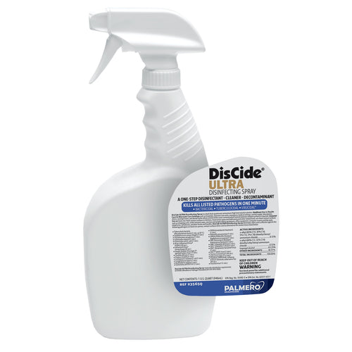 3567 : Empty quart bottle and sprayer with DisCide Ultra label