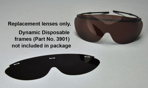 3905 : Dynamic Disposables® Safety Eyewear Replacement Lens Grey 25-Pack